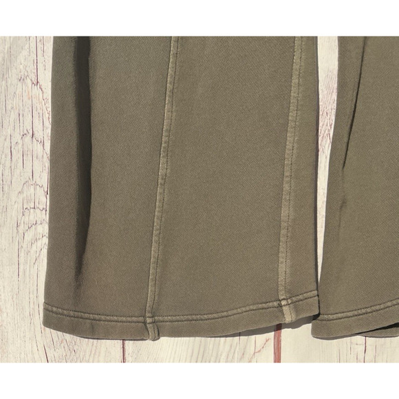 Aerie Offline Wide Leg Sweatpants Soft Cotton Knit Cozy Relaxed Olive Size M - Picture 3 of 6